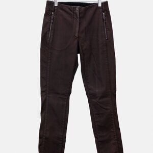 Annette Gortz AW/14 Road Burgundy Waxed Zip-Pocket Jeans